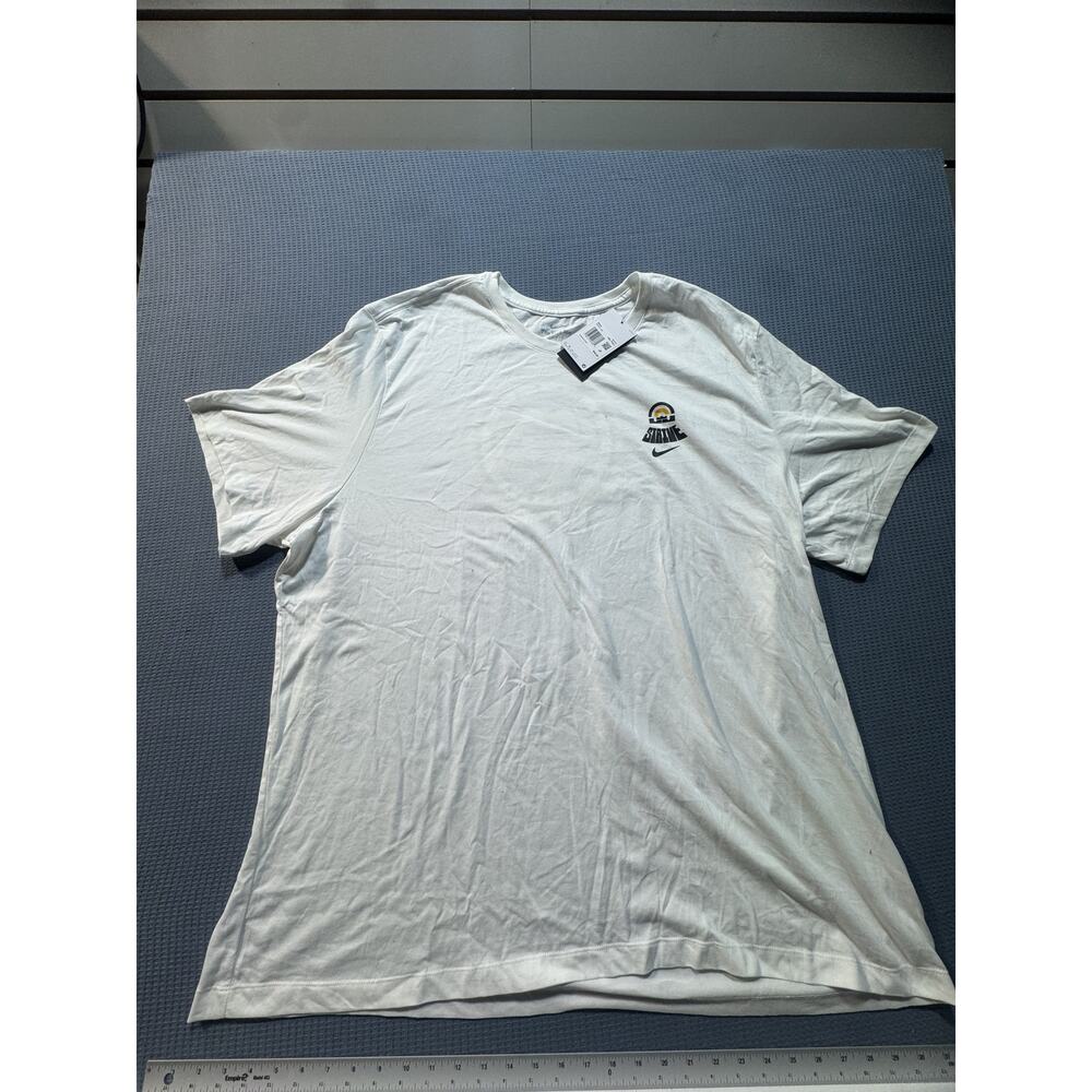 NIKE DRI-FIT Men White Tee‎ Sz 4XL Tall Brand New